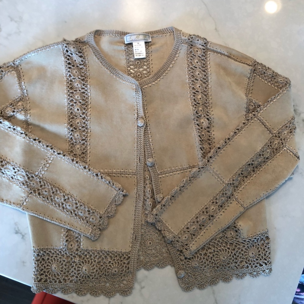 SMH Boutique Boho hippie leather jacket, festival!
